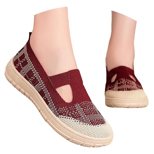 BIBOKAOKE Flache Schuhe Für Damen Leicht Mesh Sommerschuhe Bequem Sneaker Elegant Joggingschuhe Wasserdicht Walkingschuhe Atmungsaktiv Leinenschuhe Plateau Tanzschuhe Weich Sohlen Hausschuhe Slipper BIBOKAOKE Flache Schuhe Für Damen Leicht Mesh Sommerschuhe Bequem Sneaker Elegant Joggingschuhe Wasserdicht Walkingschuhe Atmungsaktiv Leinenschuhe Plateau Tanzschuhe Weich Sohlen Hausschuhe Slipper von BIBOKAOKE