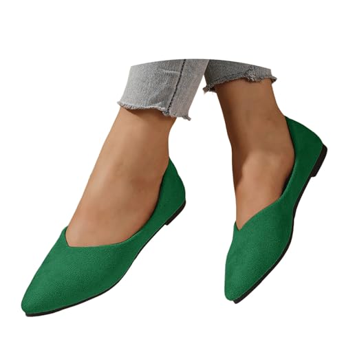 BIBOKAOKE Flache Schuhe Für Damen Wasserdicht Strandschuhe Mode Walkingschuhe Leicht Weich Sohlen Pantolette Weite Stoffschuhe Bequem Slip on Schuhe Freizeit Strandschuhe Einfarbige Loafers von BIBOKAOKE