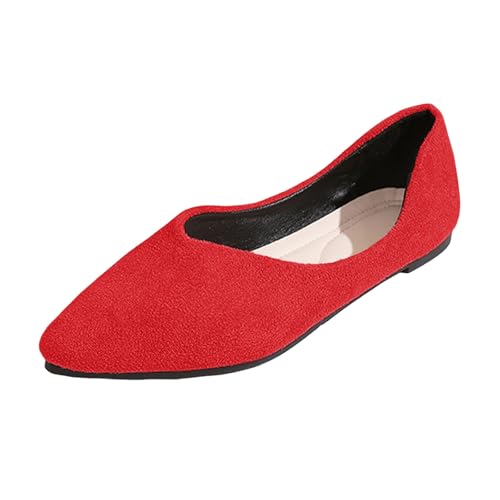 BIBOKAOKE Flache Schuhe Für Damen Wasserdicht Strandschuhe Mode Walkingschuhe Leicht Weich Sohlen Pantolette Weite Stoffschuhe Bequem Slip on Schuhe Freizeit Strandschuhe Einfarbige Loafers von BIBOKAOKE