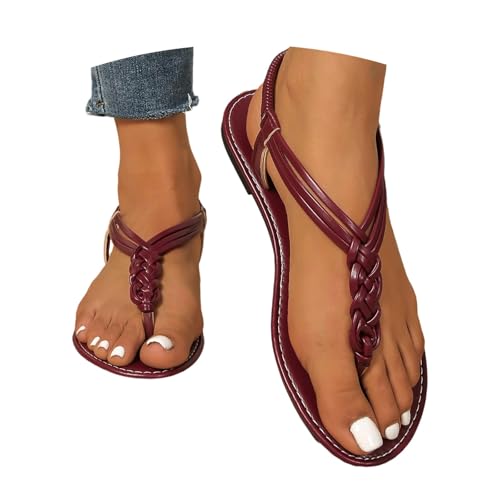 BIBOKAOKE Flip Flops Damen Einfarbige Sommerschuhe Atmungsaktiv Sandalen Freizeit Strandschuhe Flache Stoffschuhe Bequem Walkingschuhe Bunt Fitnessschuhe Mit Gummiband Slipper Hausschuhe BIBOKAOKE Flip Flops Damen Einfarbige Sommerschuhe Atmungsaktiv Sandalen Freizeit Strandschuhe Flache Stoffschuhe Bequem Walkingschuhe Bunt Fitnessschuhe Mit Gummiband Slipper Hausschuhe von BIBOKAOKE