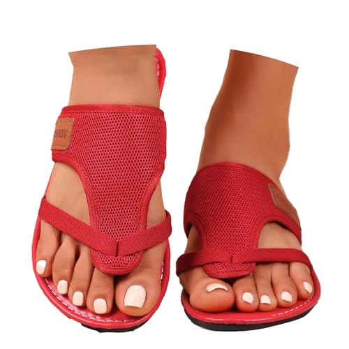 BIBOKAOKE Flip Flops Damen Mesh Zehentrenner Mode Sportschuhe Mesh Strandschuhe Slip on Slides Bequem Schnell Trocknend Joggingschuhe Leicht Turnschuhe Freizeit Hausschuhe Pantolette von BIBOKAOKE