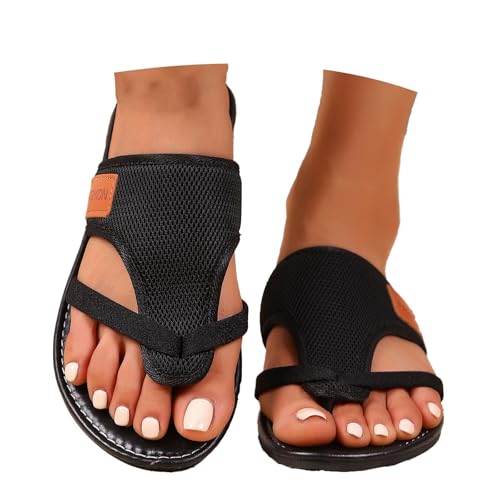 BIBOKAOKE Flip Flops Damen Mesh Zehentrenner Mode Sportschuhe Mesh Strandschuhe Slip on Slides Bequem Schnell Trocknend Joggingschuhe Leicht Turnschuhe Freizeit Hausschuhe Pantolette von BIBOKAOKE