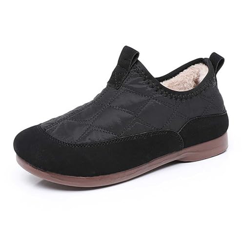 BIBOKAOKE Freizeitschuhe Damen Leichte Stilvolles Schlupfschuhe Bequeme Weit Walkingschuhe Herbst und Winter Einfarbig Walkingschuhe von BIBOKAOKE