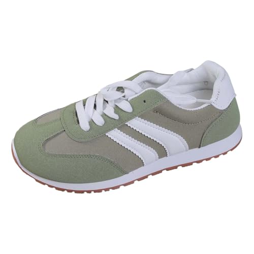 BIBOKAOKE Freizeitschuhe Damen Plateauschuhe Modische vielseitige Freizeitschuhe mit Absatz Outdoor-Fitness-Sport-Walkingschuhe Bequem Schnürschuhe von BIBOKAOKE