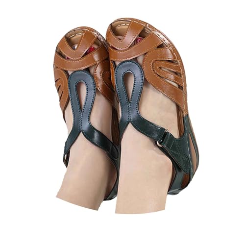 BIBOKAOKE Freizeitschuhe Damen Slip on Flache Leinenschuhe mit Keilsandalen Freizeit Stoffschuhe Bequem Sommerschuhe Retro Sandalen Leicht Freizeitschuhe Weich Sohlen Tanzschuhe Slipper von BIBOKAOKE