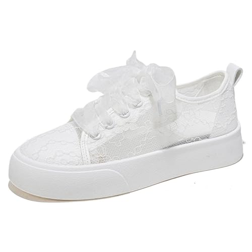 BIBOKAOKE Freizeitschuhe Damen Sneaker Spitzen Mesh Atmungsaktive Turnschuhe Sport Elegante Schuhe Freizeitschuhe Oktoberfest Outdoor Sportschuhe Walkingschuhe von BIBOKAOKE