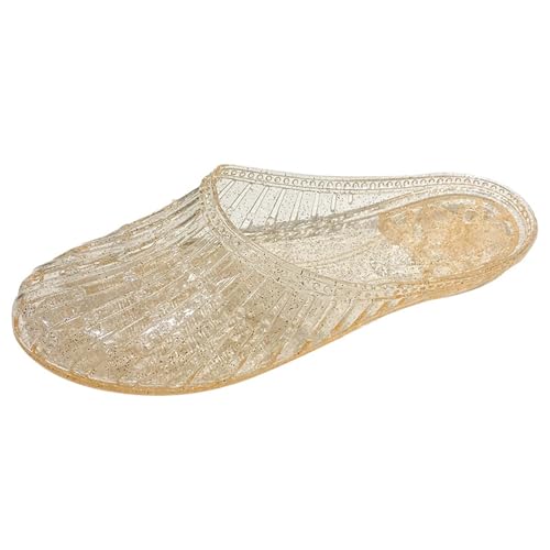 BIBOKAOKE Hausschuhe Damen Casual Schlupfschuhe Jelly Sandalen Trendy Flip Flops Dicker Absatz Kristall Anti-Rutsch Hausschuhe von BIBOKAOKE
