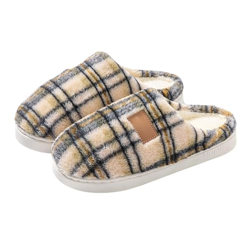 BIBOKAOKE Hausschuhe Damen Pantoffeln Winter Wärme Memory Foam Bequeme Antirutsch Pantoffel Outdoor/Indoor Plüsch Weiche Hauspantoffeln Trendiger Slipper Filzpantoffeln von BIBOKAOKE