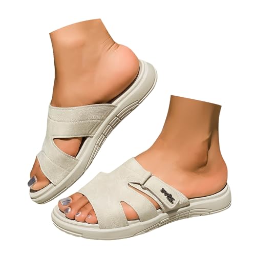BIBOKAOKE Hausschuhe Damen Sommer Bunt Sandalen Leicht Schuhe Lässige Sommerschuhe Waschbare Strandschuhe Freizeit Freizeitschuhe Plateau Laufschuhe Weich Sohlen Slipper Walkingschuhe von BIBOKAOKE