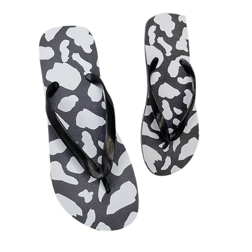 BIBOKAOKE Hausschuhe Damen Sommer Leicht Weite Zehentrenner Mode Strandschuhe Elegant Weich Sohlen Walkingschuhe Einfachheit Pantolette Leicht Slip on Slides Rutschfest Bequem Flip Flops von BIBOKAOKE