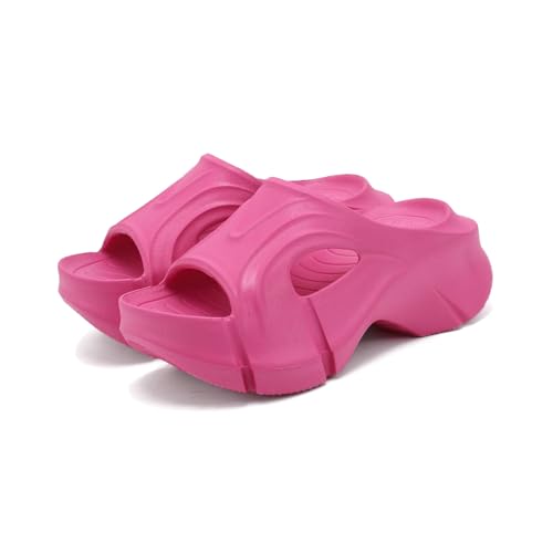 BIBOKAOKE Hausschuhe Damen Sommer Plateau Joggingschuhe Weich Walkingschuhe Leicht Strandschuhe Wasserdicht Pantolette Bequem Sommerschuhe Orthopädische Hausschuhe Wanderschuhe Slip on Schlappen von BIBOKAOKE