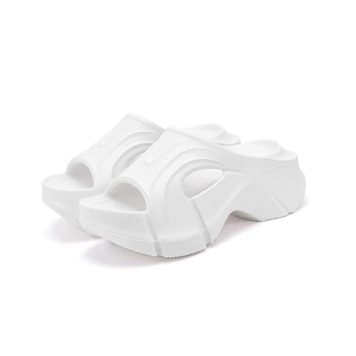 BIBOKAOKE Hausschuhe Damen Sommer Plateau Joggingschuhe Weich Walkingschuhe Leicht Strandschuhe Wasserdicht Pantolette Bequem Sommerschuhe Orthopädische Hausschuhe Wanderschuhe Slip on Schlappen von BIBOKAOKE