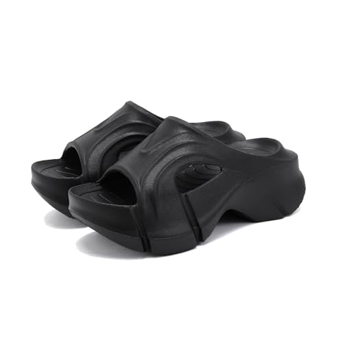 BIBOKAOKE Hausschuhe Damen Sommer Plateau Joggingschuhe Weich Walkingschuhe Leicht Strandschuhe Wasserdicht Pantolette Bequem Sommerschuhe Orthopädische Hausschuhe Wanderschuhe Slip on Schlappen von BIBOKAOKE