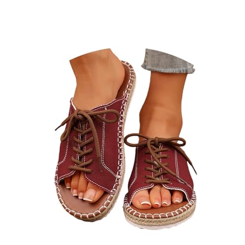 BIBOKAOKE Hausschuhe Damen Sommer Plateau Leinenschuhe Elegant Schuhe Rutschfest Sommerschuhe Waschbare Strandschuhe Freizeitschuhe Retro Slipper Schnell Trocknend Wasserschuhe Slip on Pantolette BIBOKAOKE Hausschuhe Damen Sommer Plateau Leinenschuhe Elegant Schuhe Rutschfest Sommerschuhe Waschbare Strandschuhe Freizeitschuhe Retro Slipper Schnell Trocknend Wasserschuhe Slip on Pantolette von BIBOKAOKE