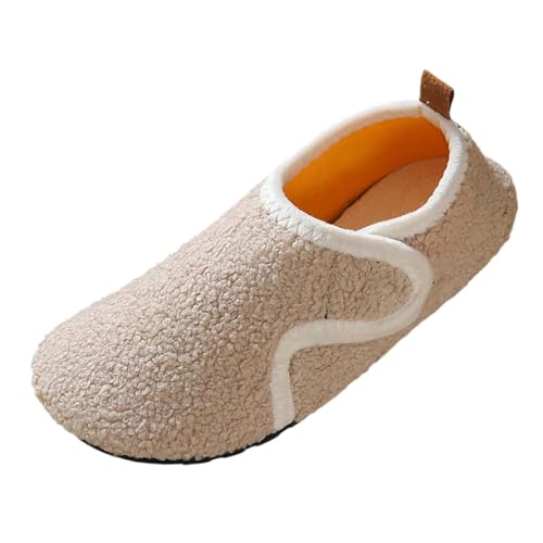 BIBOKAOKE Hausschuhe Damen Winter Pantoffeln Atmungsaktive rutschfest Slippers Herbst und Winter Plüsch Geschlossene Warme von BIBOKAOKE
