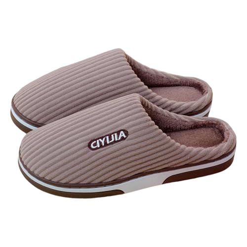 BIBOKAOKE Hausschuhe Damen Winter Plüsch Einfarbig Pantoffeln Warm Filzpantoffeln Frauen Bequeme Filz Stylisches Slippers Hauspantoffeln Weicher Leichte Gefütterte von BIBOKAOKE