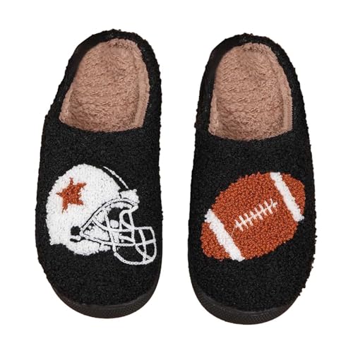 BIBOKAOKE Hausschuhe Damen flauschige Herbst- und Winter komfort Warm Schuhe Bequemer beiläufiger Baumwollflachs-Anti-RutschSlipper von BIBOKAOKE