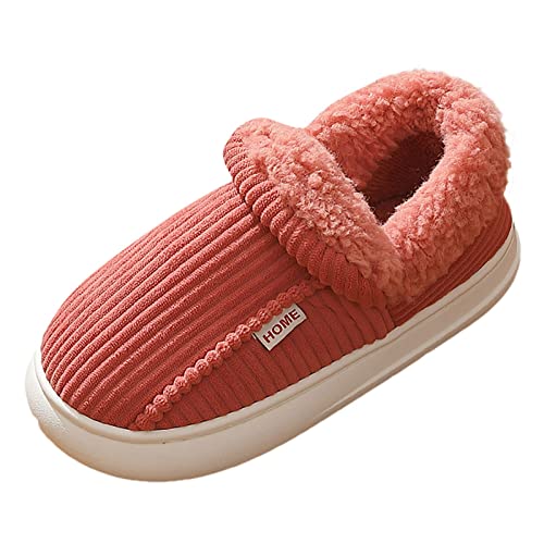 BIBOKAOKE Hausschuhe Herren Damen Winter Hausstiefel Slippers Warme Plüsch Flauschige Geschlossen Hüttenschuhe Frauen Memory Foam Pantoffeln Rutschfest Indoor Feste Sohle Hauspantoffeln von BIBOKAOKE