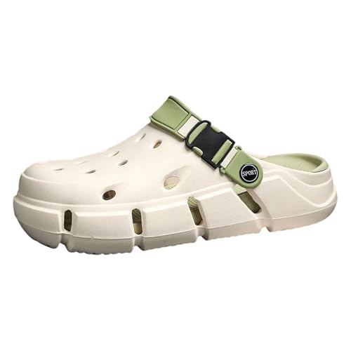 BIBOKAOKE Hausschuhe Herren Sommer Leicht Komfort Strandschuhe Retro Slipper Elegant Slip on Joggingschuhe Wasserdicht Freizeit Walkingschuhe Bequem Rutschfest Strandschuhe Einfarbige Hausschuhe von BIBOKAOKE