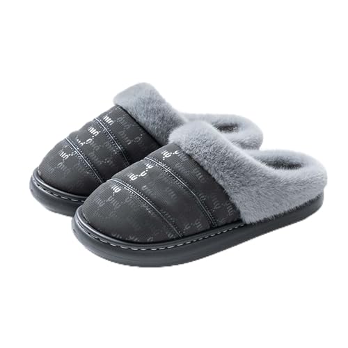 BIBOKAOKE Hausschuhe Plüsch Pantoffel Winter Warm Haus Schuhe rutschfest Bequeme Slipper Unisex Hauspantoffeln Weiche Leichte Winterhausschuhe von BIBOKAOKE