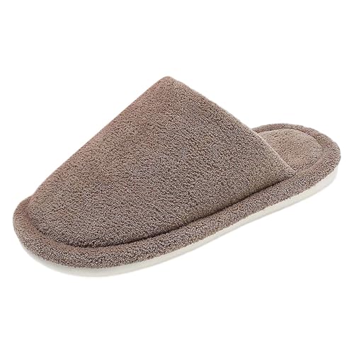 BIBOKAOKE Hausschuhe Unisex - Leichte GeräUschlose Pantoffeln Hausschlappen FüR Damen Herren Rutschfest Baumwolle Pantoletten Slippers Herbst Winter Innenbereich Paare von BIBOKAOKE