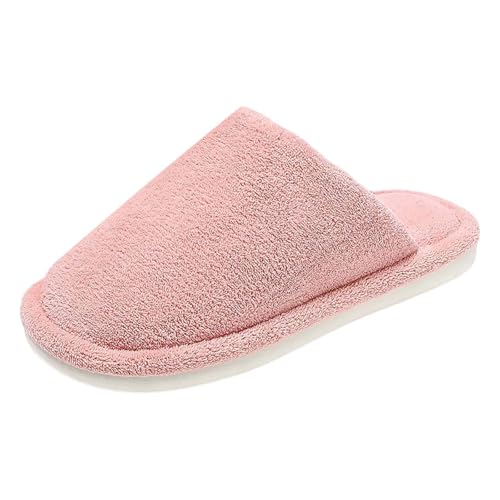 BIBOKAOKE Hausschuhe Unisex - Leichte GeräUschlose Pantoffeln Hausschlappen FüR Damen Herren Rutschfest Baumwolle Pantoletten Slippers Herbst Winter Innenbereich Paare von BIBOKAOKE