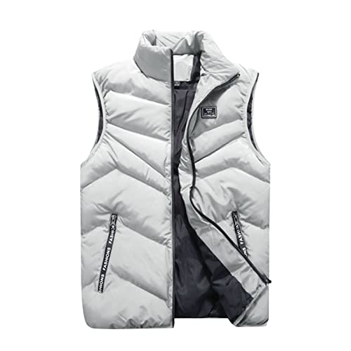 BIBOKAOKE Herren Gilet Sportlich Steppweste Outdoor Winddicht Winterweste Warm Dick Softshellweste Leichte Waistcoat Freizeitweste Moderne Stylische Sportweste Slim Fit Casual Ärmellos Jacke von BIBOKAOKE