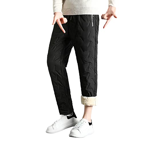 BIBOKAOKE Jogginghose Herren Winter Warme Freizeithose Feldhose Arbeitshosen Outdoorhose Heimhose Thermo Hose Thermo Fleecehose verdicktes Fleece Gefütterte Hose Jagdhose Laufhosen von BIBOKAOKE