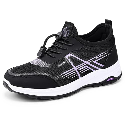 BIBOKAOKE Joggingschuhe Damen Rutschfest Laufschuhe Mode Turnschuhe Schnell Trocknend Walkingschuhe Komfort Sandalen Leicht Sportschuhe Slip on Slides Weite Fitnessschuhe Freizeit Halbschuhe von BIBOKAOKE
