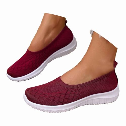 BIBOKAOKE Joggingschuhe Damen Slip On Sneaker Memory Foam Walkingschuhe Strick Mesh Leichte Atmungsaktiv Freizeitschuhe Fitness Turnschuhe Laufschuhe Flache Schuhe Plateau Sportschuhe BIBOKAOKE Joggingschuhe Damen Slip On Sneaker Memory Foam Walkingschuhe Strick Mesh Leichte Atmungsaktiv Freizeitschuhe Fitness Turnschuhe Laufschuhe Flache Schuhe Plateau Sportschuhe von BIBOKAOKE