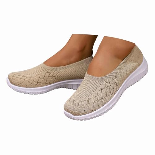 BIBOKAOKE Joggingschuhe Damen Slip On Sneaker Memory Foam Walkingschuhe Strick Mesh Leichte Atmungsaktiv Freizeitschuhe Fitness Turnschuhe Laufschuhe Flache Schuhe Plateau Sportschuhe BIBOKAOKE Joggingschuhe Damen Slip On Sneaker Memory Foam Walkingschuhe Strick Mesh Leichte Atmungsaktiv Freizeitschuhe Fitness Turnschuhe Laufschuhe Flache Schuhe Plateau Sportschuhe von BIBOKAOKE