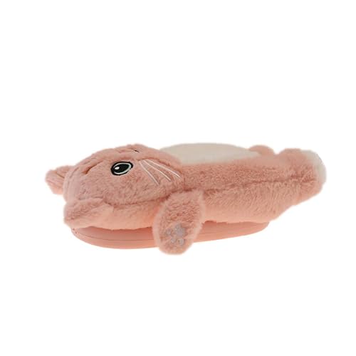 BIBOKAOKE Katzen-Design Hausschuhe Plüsch-Süße bequeme rutschfeste Slipper mit dicker Sohle Winter Tier Baumwoll Pantoffeln Hauspantoffeln für den Innenbereich von BIBOKAOKE