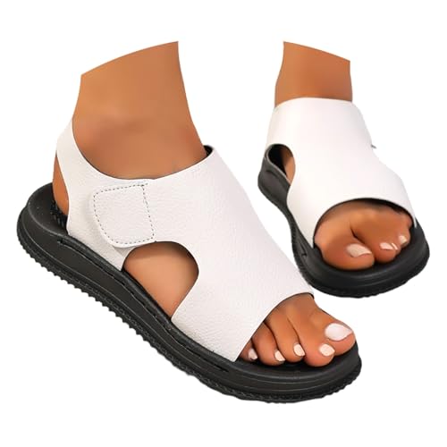 BIBOKAOKE Orthopädische Sandalen Damen Elegant Strandschuhe Mode Sportschuhe Einfachheit Turnschuhe Leicht Walkingschuhe Orthopädische Weich Sohlen Leinenschuhe Komfort Slip on Slides Stoffschuhe von BIBOKAOKE