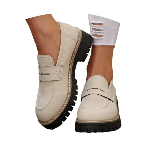 BIBOKAOKE Plateau Sandalen Damen Einfarbige Lederschuhe Retro Loafers Bequem Walkingschuhe Slip on Lederschuhe Strandschuhe Freizeit Tanzschuhe Wasserdicht Trekkingschuhe Rutschfest Sommerschuhe BIBOKAOKE Plateau Sandalen Damen Einfarbige Lederschuhe Retro Loafers Bequem Walkingschuhe Slip on Lederschuhe Strandschuhe Freizeit Tanzschuhe Wasserdicht Trekkingschuhe Rutschfest Sommerschuhe von BIBOKAOKE