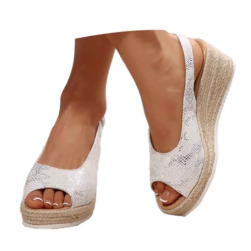 BIBOKAOKE Plateau Sandalen Damen Einfarbige Loafers Atmungsaktiv Freizeitschuhe Lässige Strandschuhe Orthopädische Sneaker Freizeit Walkingschuhe Waschbare Hausschuhe Fitnessschuhe Sportschuhe von BIBOKAOKE