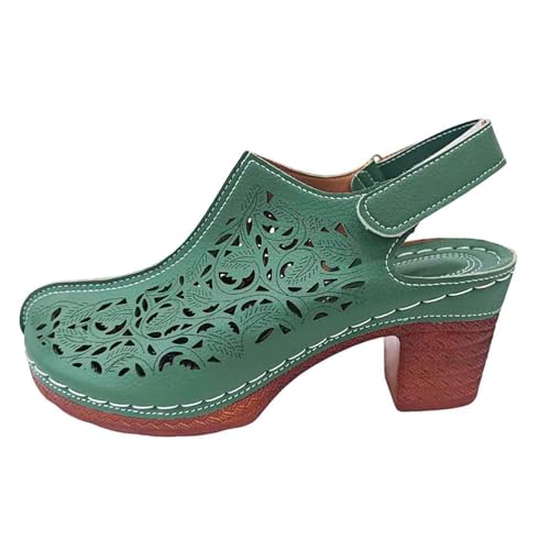 BIBOKAOKE Plateau Sandalen Damen Einfarbige Strandschuhe Freizeit Schuhe Atmungsaktiv Loafers Orthopädische Freizeitschuhe Lässige Lederschuhe Waschbare Tanzschuhe Schnell Trocknend Walkingschuhe von BIBOKAOKE