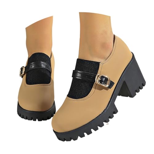 BIBOKAOKE Plateau Sandalen Damen Mode Lederschuhe mit Blockabsatz Loafers Freizeit Schuhe Tanzschuhe Mittelalter Schuhe Walkingschuhe Trekkingschuhe Rutschfest Sommerschuhe Elegant Abendschuhe BIBOKAOKE Plateau Sandalen Damen Mode Lederschuhe mit Blockabsatz Loafers Freizeit Schuhe Tanzschuhe Mittelalter Schuhe Walkingschuhe Trekkingschuhe Rutschfest Sommerschuhe Elegant Abendschuhe von BIBOKAOKE