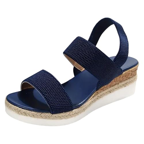 BIBOKAOKE Plateau Schuhe Damen Einfarbige Joggingschuhe Mode Laufschuhe Rutschfest Slip on Walkingschuhe Freizeit Hausschuhe Weite Weich Sohlen Pantolette Bequem Slides Elegant Keilsandalen von BIBOKAOKE