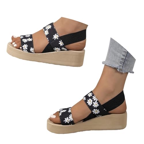 BIBOKAOKE Plateau Schuhe Damen Freizeit Keilschuhe Mode Laufschuhe Komfort Weich Sohlen Schuhe Leicht Schnell Trocknend Joggingschuhe Weite Strandschuhe Walkingschuhe Wasserdicht Strandschuhe von BIBOKAOKE