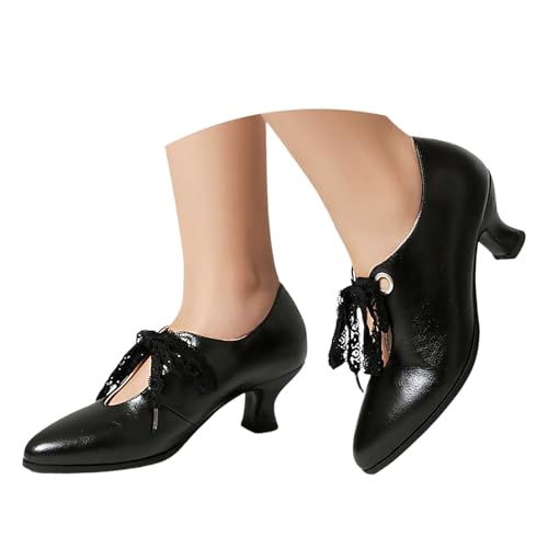 BIBOKAOKE Plateau Schuhe Damen Komfort Strandschuhe Mode Slides Einfarbige Slip on Sandalen Lederschuhe Elegant Weich Sohlen Sandalen mit Blockabsatz Rutschfest Walkingschuhe Weite Tanzschuhe von BIBOKAOKE