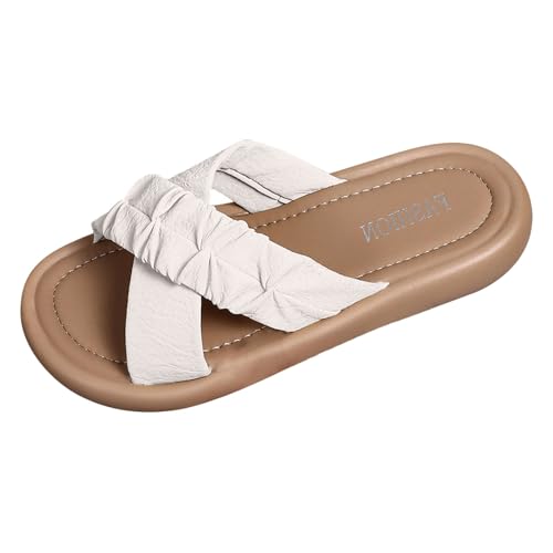 BIBOKAOKE Plateau Schuhe Damen Weite Hausschuhe Mode Bequem Slip on Slides Einfachheit Joggingschuhe Elegant Leicht Keilsandalen Wasserdicht Turnschuhe Freizeit Lederschuhe Strandschuhe von BIBOKAOKE