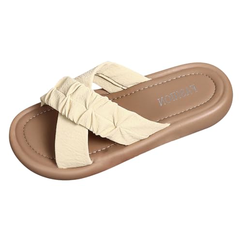 BIBOKAOKE Plateau Schuhe Damen Weite Hausschuhe Mode Bequem Slip on Slides Einfachheit Joggingschuhe Elegant Leicht Keilsandalen Wasserdicht Turnschuhe Freizeit Lederschuhe Strandschuhe von BIBOKAOKE
