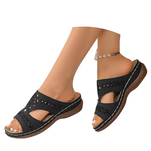 BIBOKAOKE Sandalen Damen Sommer Wasserdicht Schuhe Elegant Walkingschuhe Rutschfest Loafers Leicht Sneaker Retro Freizeitschuhe Plateau Laufschuhe mit Keilabsatz Slipper Sportschuhe BIBOKAOKE Sandalen Damen Sommer Wasserdicht Schuhe Elegant Walkingschuhe Rutschfest Loafers Leicht Sneaker Retro Freizeitschuhe Plateau Laufschuhe mit Keilabsatz Slipper Sportschuhe von BIBOKAOKE
