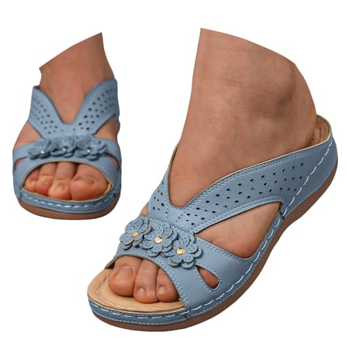 BIBOKAOKE Slipper Damen Keilsandalen Wasserdicht Badeschuhe Elastic Laufschuhe Weich Pantolette Leicht Slides Retro Weite Barfuss Sommerschuhe Mode Stoff Weich Hausschuhe Lederschuhe BIBOKAOKE Slipper Damen Keilsandalen Wasserdicht Badeschuhe Elastic Laufschuhe Weich Pantolette Leicht Slides Retro Weite Barfuss Sommerschuhe Mode Stoff Weich Hausschuhe Lederschuhe von BIBOKAOKE