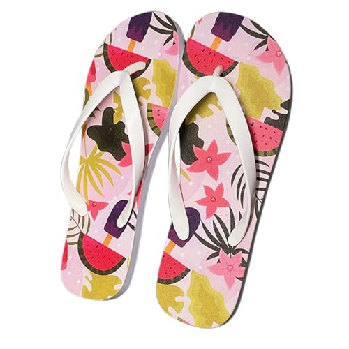 BIBOKAOKE Slipper Damen Sommer Freizeit Zehentrenner Mode Laufschuhe Weite Weich Sohlen Sandalen Leicht Hausschuhe Elegant Walkingschuhe Slip on Schuhe Wasserdicht Flache Strandschuhe von BIBOKAOKE