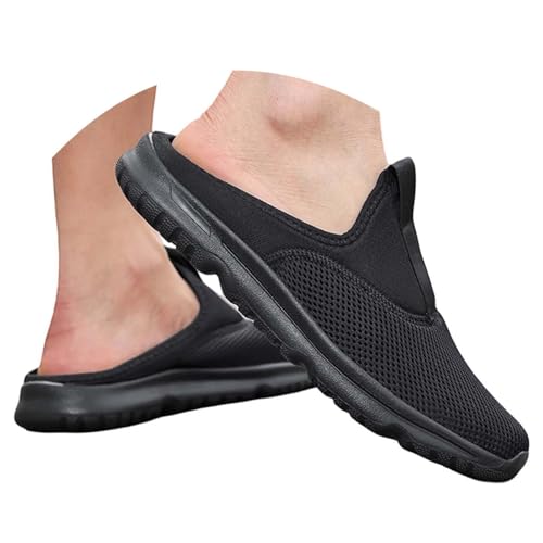 BIBOKAOKE Slipper Herren Sommer Wasserdicht Strandschuhe Mode Hausschuhe Atmungsaktiv Slip on Walkingschuhe Einfachheit Strandschuhe Elegant Laufschuhe Bequem Pantolette Freizeit Schlappen von BIBOKAOKE