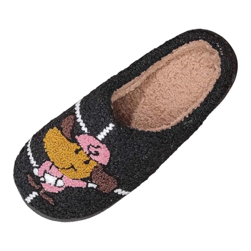 BIBOKAOKE Slippers Women Damenschuhe Bequemes Zuhause niedlicher Cartoon-Hund Winter-Hausschuhe Paarmodelle warme Hausschuhe für drinnen und draußen von BIBOKAOKE