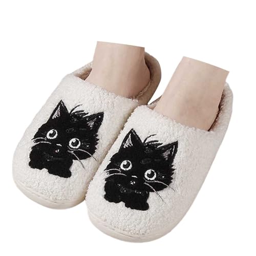 BIBOKAOKE Slippers Women Weichem Plüsch Hausschuhe Winterliche Warme bequemer Freizeitschuhe Mit Rutschfester Winter von BIBOKAOKE