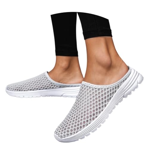 BIBOKAOKE Sneaker Damen Bunt Freizeitschuhe Rutschfest Strandschuhe Freizeit Schuhe Einfarbige Slip on Stoffschuhe Elegant Sommerschuhe Plateau Wasserschuhe Weich Sohlen Tanzschuhe Leicht Laufschuhe von BIBOKAOKE