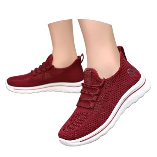 BIBOKAOKE Sneaker Damen Einfachheit Leinenschuhe Mode Strandschuhe Elegant Weich Sohlen Sandalen Leicht Arbeitsschuhe Komfort Slip on Laufschuhe Rutschfest Slides Bequem Joggingschuhe von BIBOKAOKE